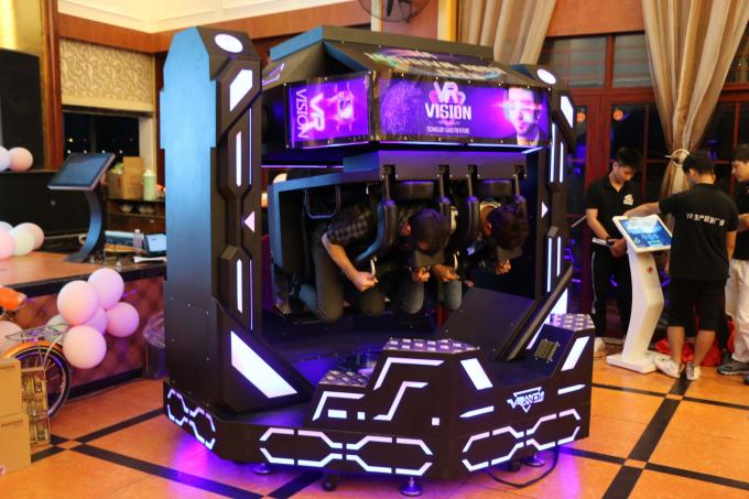 Strike Cabin 9D VR Cinema + شبیه ساز واقعیت مجازی برای دو صندلی چرخش 1080 درجه