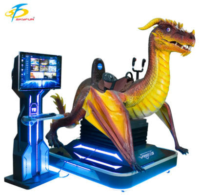 UN Dinosaur 1-Seat VR Cinema Machine with DPVR E3-S Glasses, 55 Games, Dinosaur Roar Effects, Unique Design for Arcades, Malls, Theme Parks & Entertainment Centers
