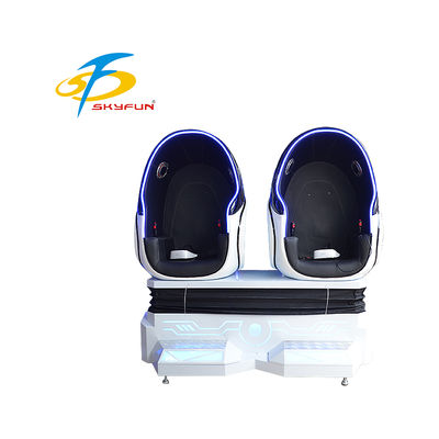 9D VR Egg Cinema Double Seats – Immersive VR Motion Chair with 100+ Movies & 15 Games, Dynamic Seats, Air & Vibration Effects for Arcades