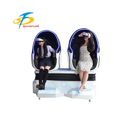 9D VR Egg Cinema Double Seats – Immersive VR Motion Chair with 100+ Movies & 15 Games, Dynamic Seats, Air & Vibration Effects for Arcades