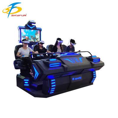 سینمای 4 صندلی 9D VR ️ تئاتر VR غوطه ور چند نفری با 100+ فیلم و 15 بازی تعاملی ، عینک های Deepoon VR