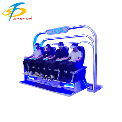 صندلی سینمای 4 صندلی 9D VR ️ شبیه ساز VR چند نفره با 100+ فیلم ، 15 بازی تعاملی ، عینک Deepon VR
