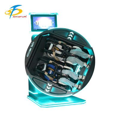 شبیه ساز واقعیت مجازی 360 درجه چرخش الکتریکی بازی های متنوع صندلی های راحت طراحی آینده نگر هدست ایمنی دوگانه انعطاف پذیر