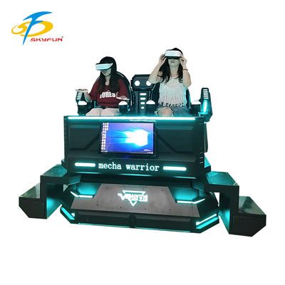 9D VR Mecha Warrior Simulator سینمای دو صندلی VR با حرکت پویا، جلوه های ویژه و مبارزه غوطه ورانه برای آرکاد های VR و مراکز بازی