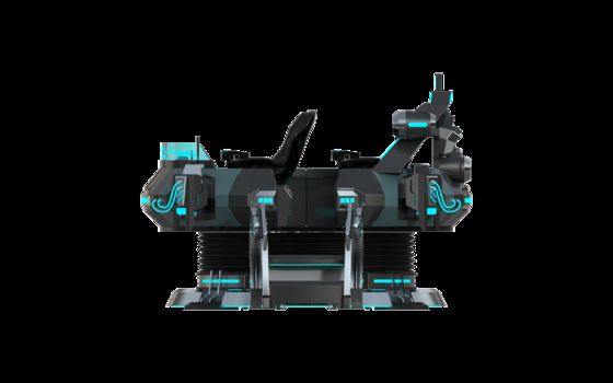 شبیه ساز سینمای واقعیت مجازی سفارشی FUN UFO 5 نفره | سواری حرکتی 9D VR چند نفره با عینک DPVR، مانیتور 32 اینچی، حلقه سیم Sempre قابل اعتماد و سیستم حرکتی بزرگ – SKYFUN