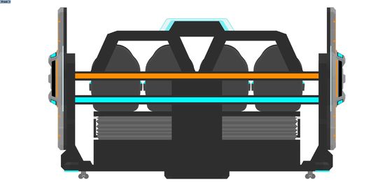 شبیه ساز سینمای واقعیت مجازی 4 نفره FUN Cinema | سواری حرکتی 9D VR چند نفره با صفحه نمایش بزرگ جلو، طراحی اتصال، عینک DPVR و جلوه های ویژه پویا - تولید کننده SKYFUN