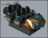 ماشین تفریحی 6 صندلی VR سینما شبیه ساز. ♪ چند نفره 9D حرکت سواری با ساختار کریک، چراغ های LED دو رنگ، 20+ بازی های منحصر به فرد و عینک DPVR    SKYFUN تولید کننده