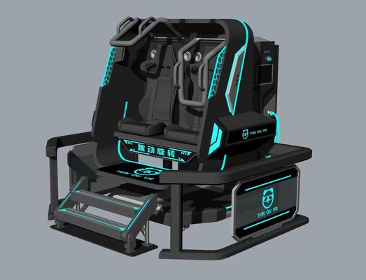 شبیه ساز واقعیت مجازی ستاره چرخان سرگرم کننده 2 نفره | چرخش 360 درجه نامحدود، طراحی جمع و جور، 20 بازی با جلوه های ویژه، عینک DPVR E3S و مانیتور 32 اینچی - تولید کننده SKYFUN