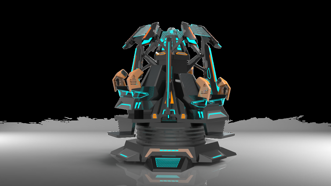 شبیه ساز سینمای واقعیت مجازی سه نفره Fun Star Tower | طراحی انحصاری 9-DOF حرکتی، نمایشگر 360 درجه، جلوه های ویژه چندگانه، عینک DPVR و سواری فراگیر 3 نفره – تولید کننده SKYFUN