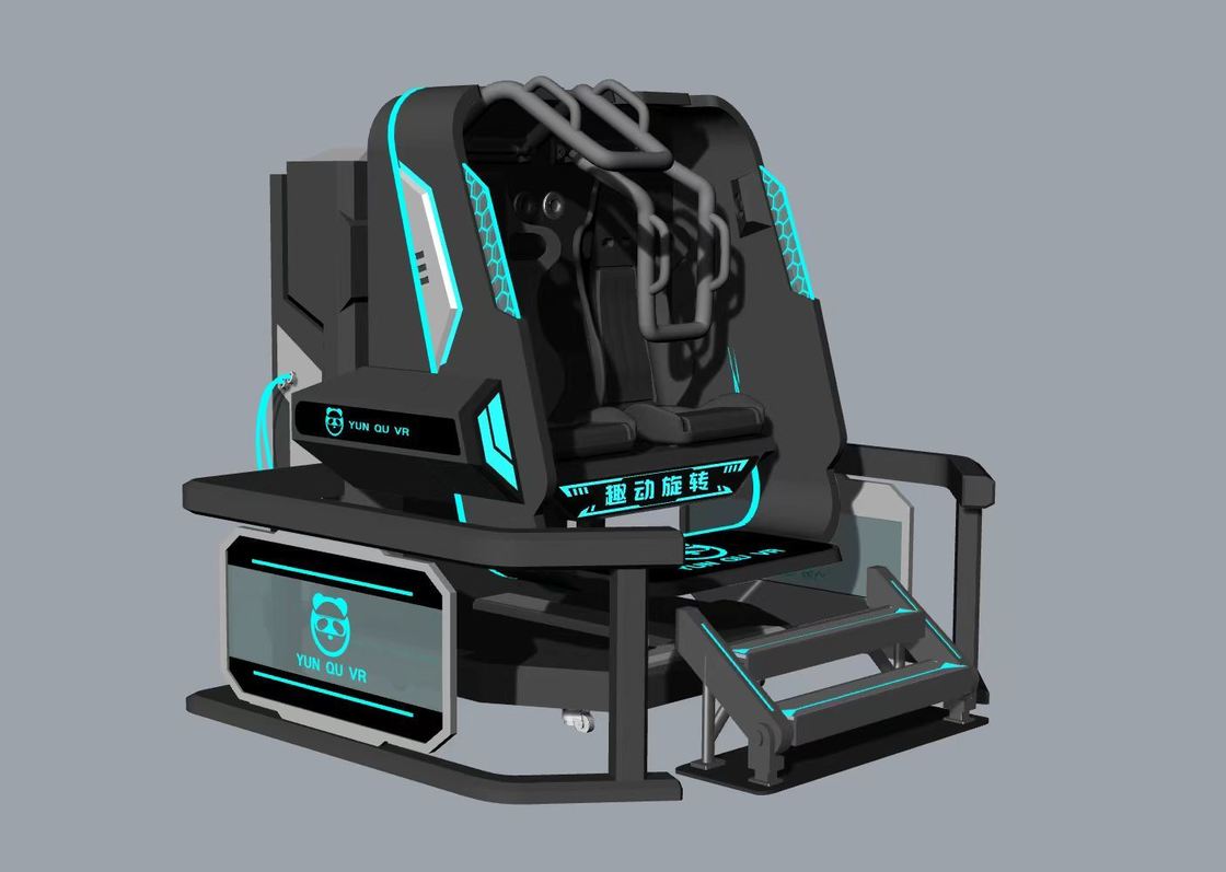 شبیه ساز واقعیت مجازی ستاره چرخان سرگرم کننده 2 نفره | چرخش 360 درجه نامحدود، طراحی جمع و جور، 20 بازی با جلوه های ویژه، عینک DPVR E3S و مانیتور 32 اینچی - تولید کننده SKYFUN