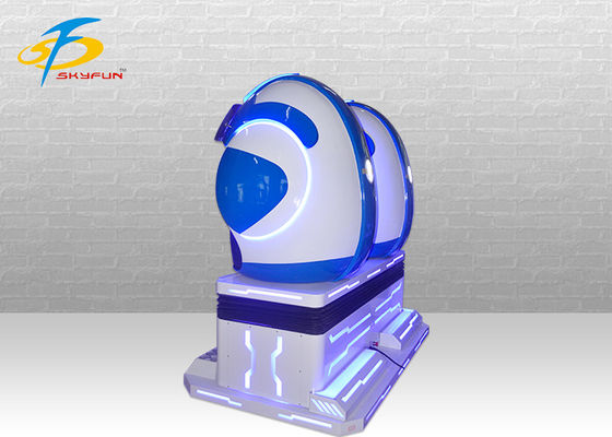 2 صندلی 9D VR Simulator 42 صفحه نمایش لمسی آبی اینچ بازی های الکترونیکی کاملاً همهجانبه
